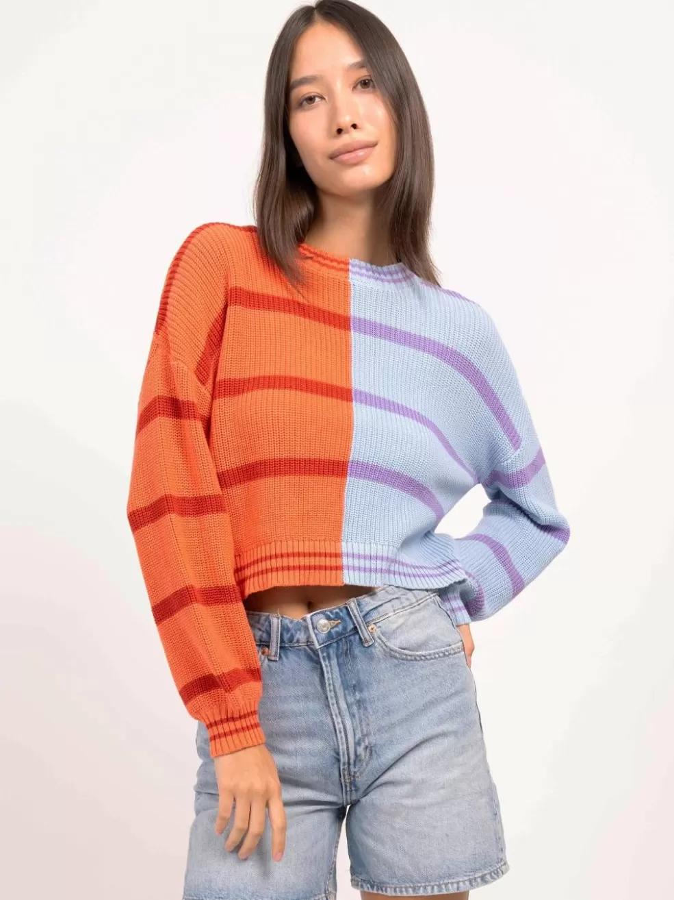 Sale Carson Colorblock Stripe Sweater Women Sweaters