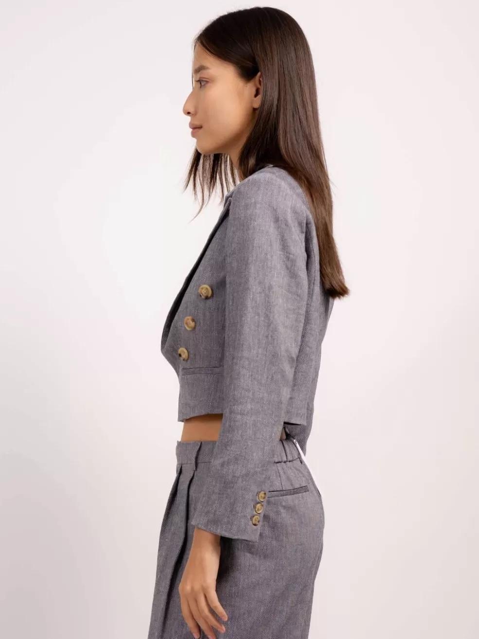 Discount Chandler Cropped Faux Db Suiting Blazer Women Jackets