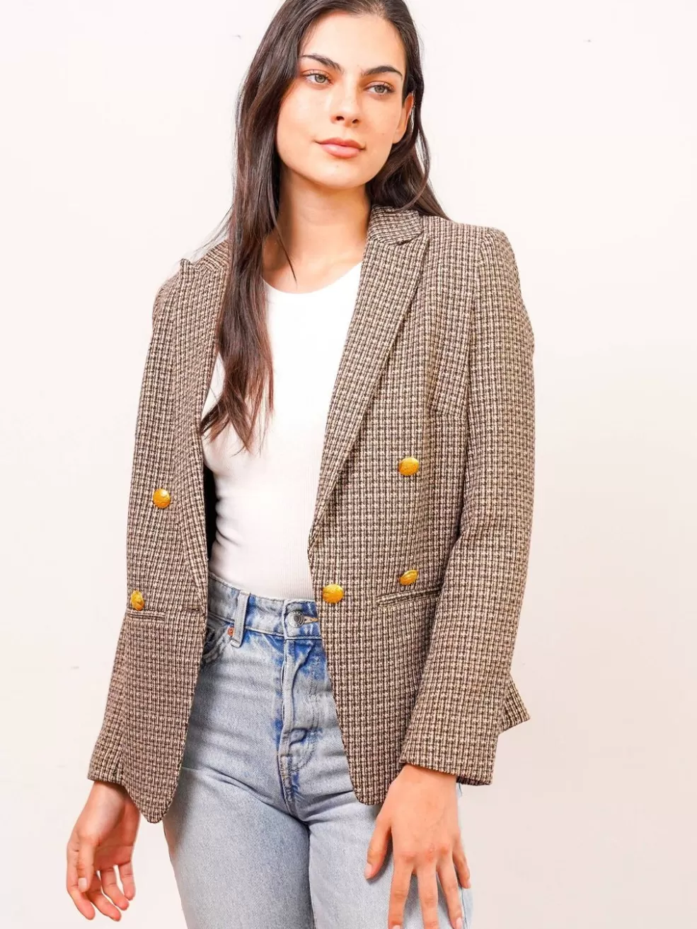 Best Clarke Tweed Blazer Women Jackets