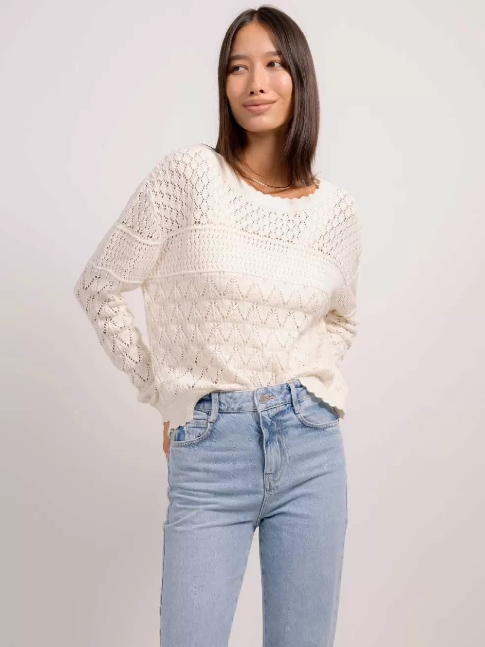 Discount Edith Scallop Edge Sweater Women Sweaters