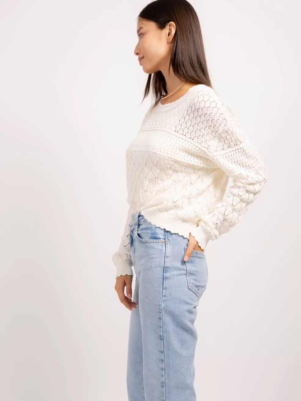 Discount Edith Scallop Edge Sweater Women Sweaters