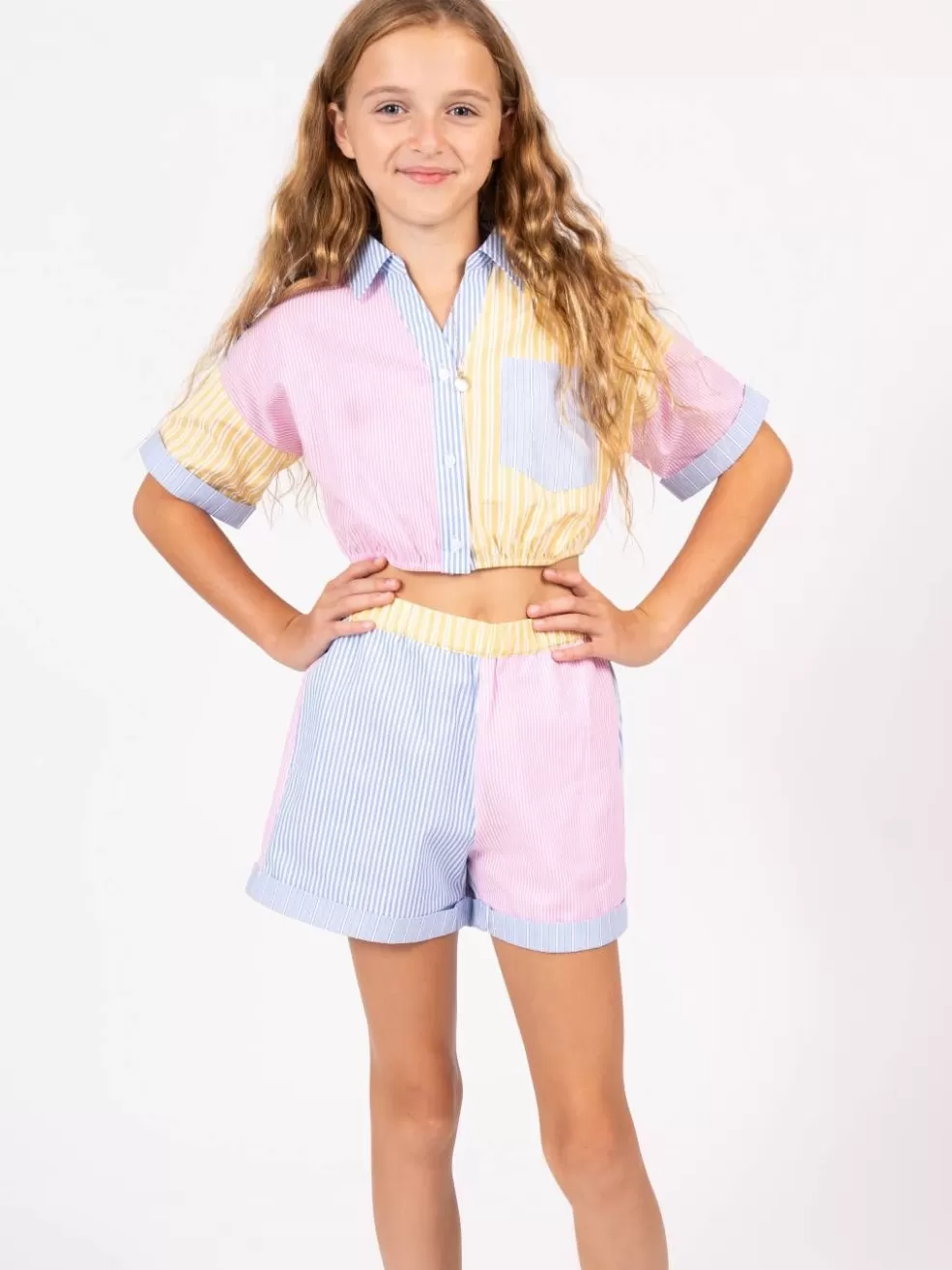 Fashion Imogen Crop Button Down Kids Clothing