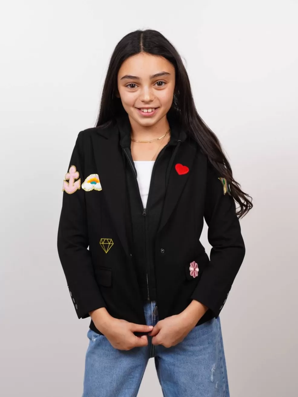 Discount Ivy Patch Hooded Blazer Kids Clothing