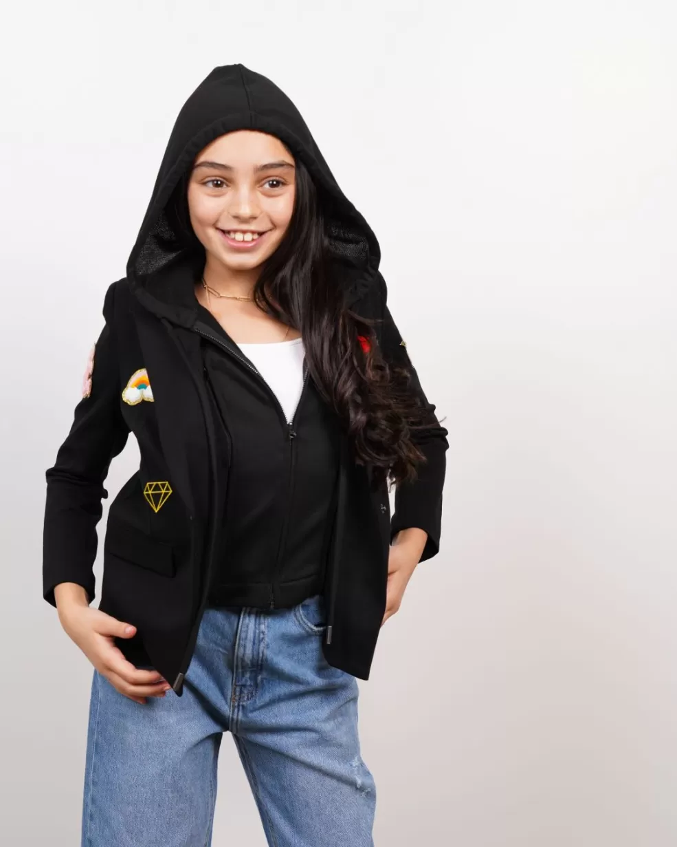 Discount Ivy Patch Hooded Blazer Kids Clothing