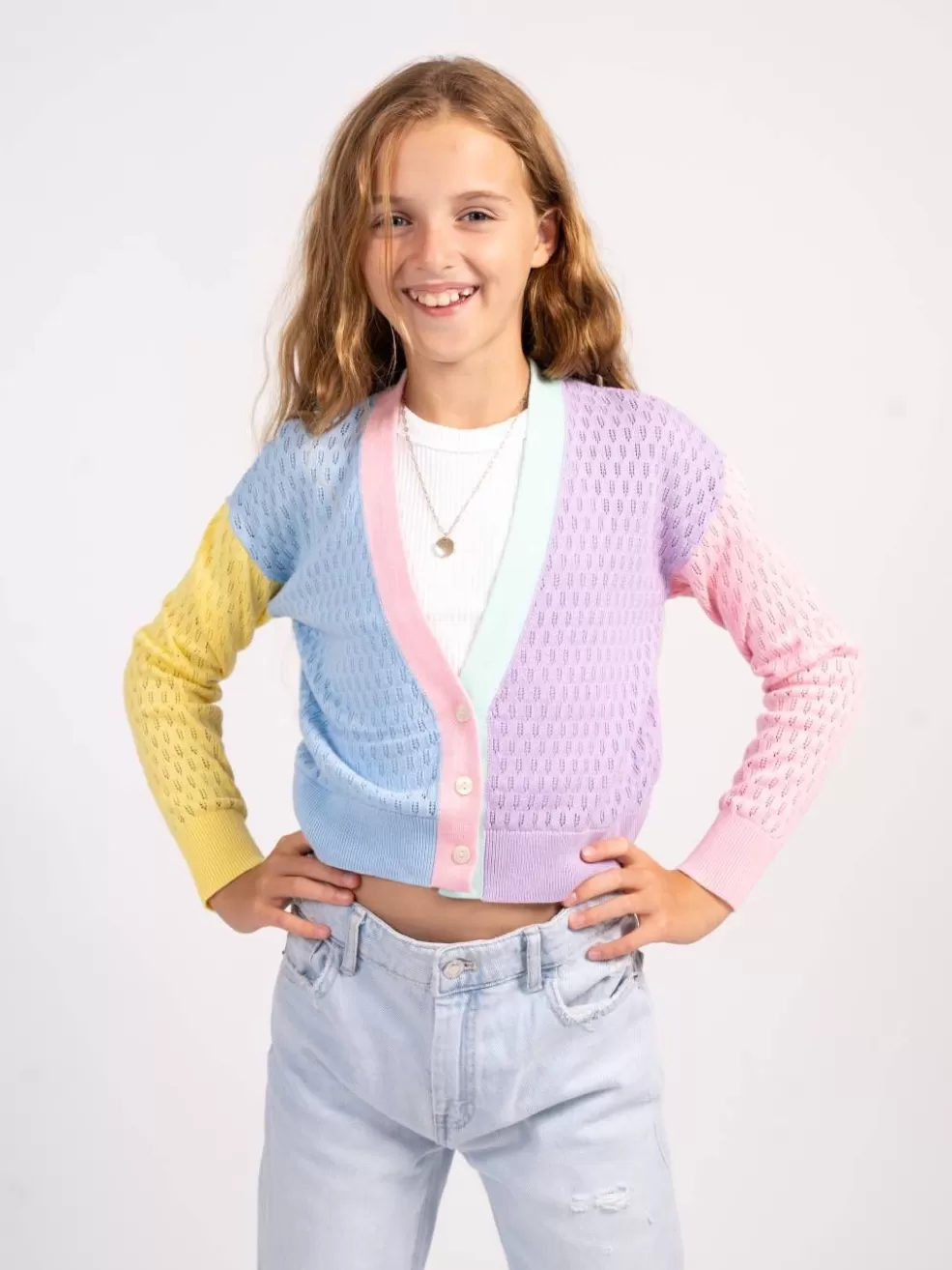 Outlet Kayla Pointelle Cardigan Kids Clothing