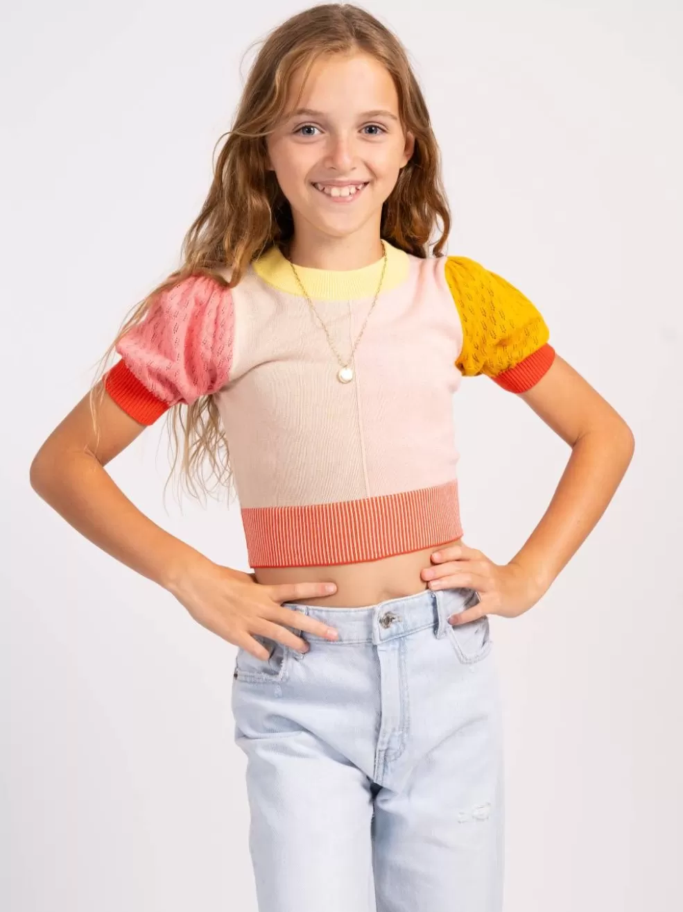 Sale Kayla Pointelle Crew Kids Clothing