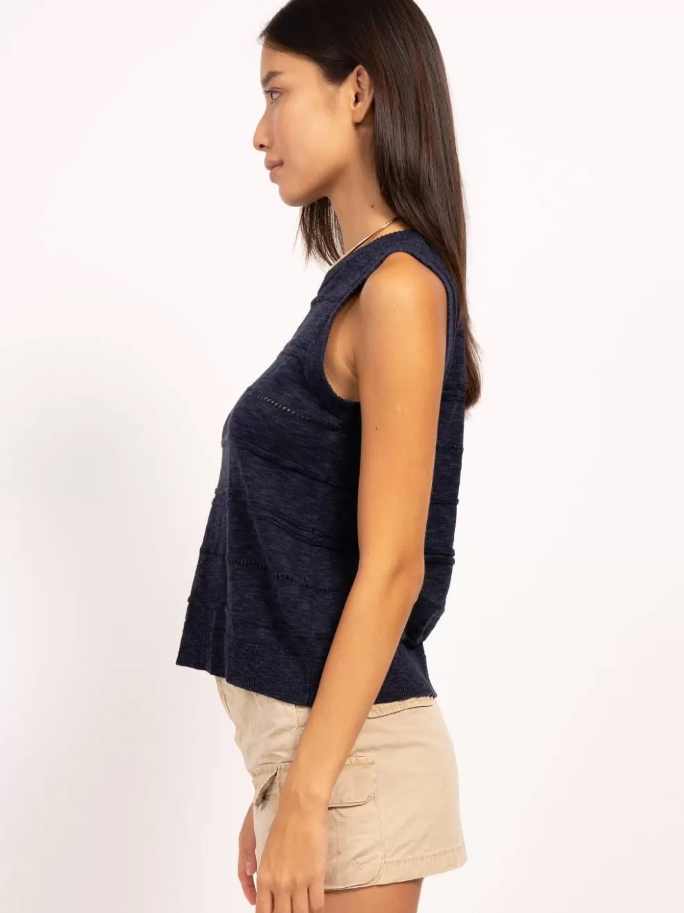 Cheap Liam Pointelle Shell Women Tops