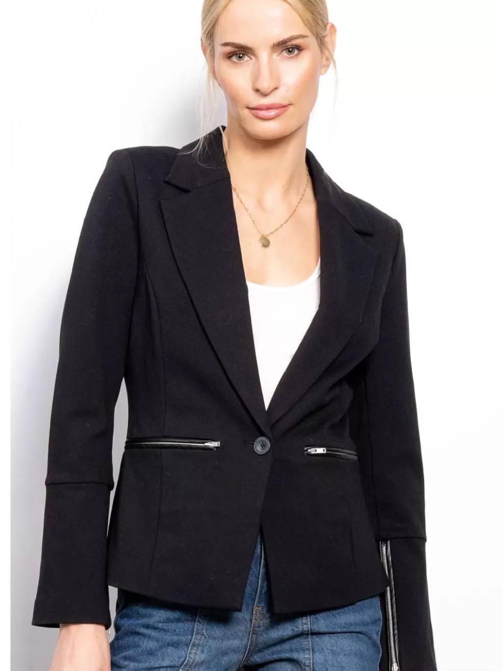 Outlet Nora Zipper Blazer Women Jackets