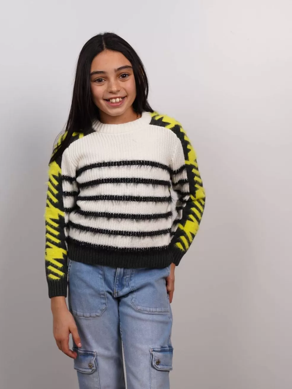 Sale Rosie Mixed Jacquard Crewneck Kids Clothing