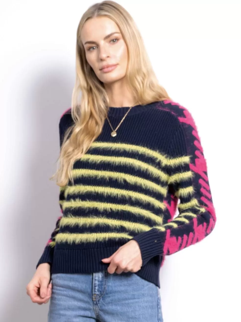 Best Rosie Stripe Crew Neck Women Sweaters