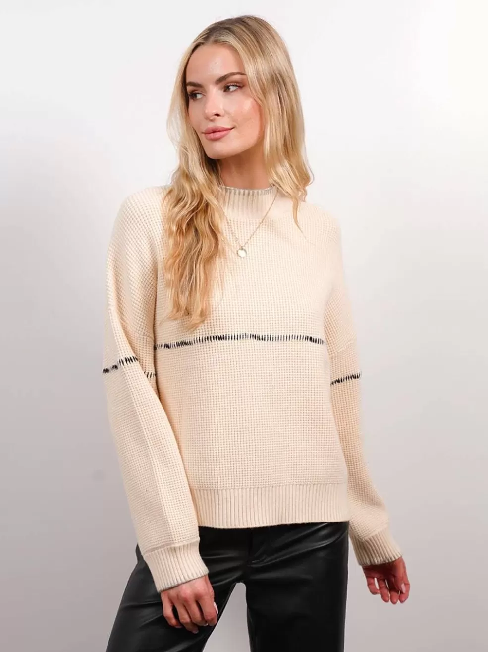 Shop Sloane Across Body Whip Stitch Sweater Women Sweaters