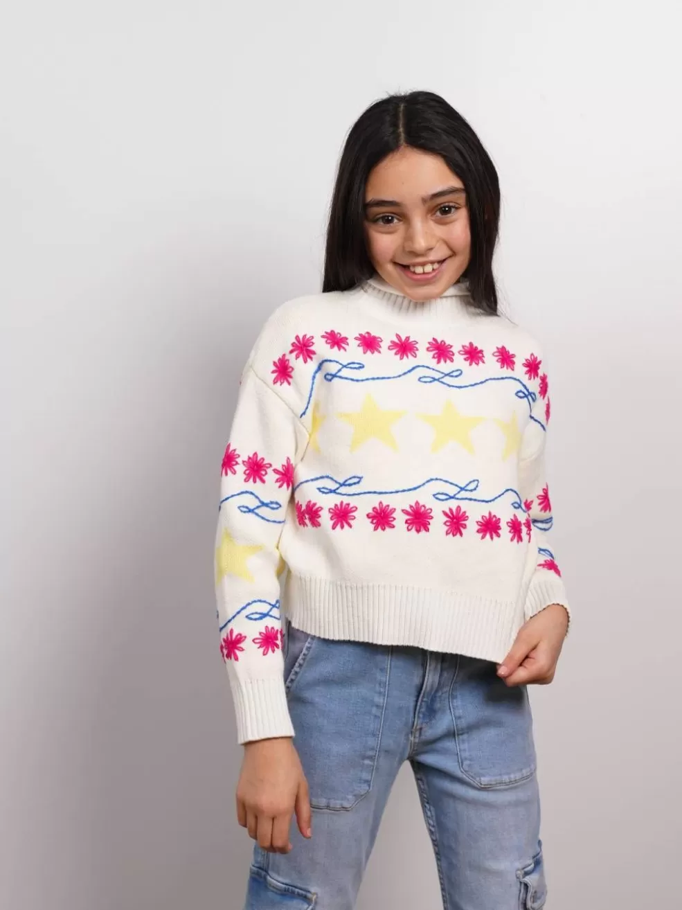 Store Stella Roll Neck Star Pullover Kids Clothing