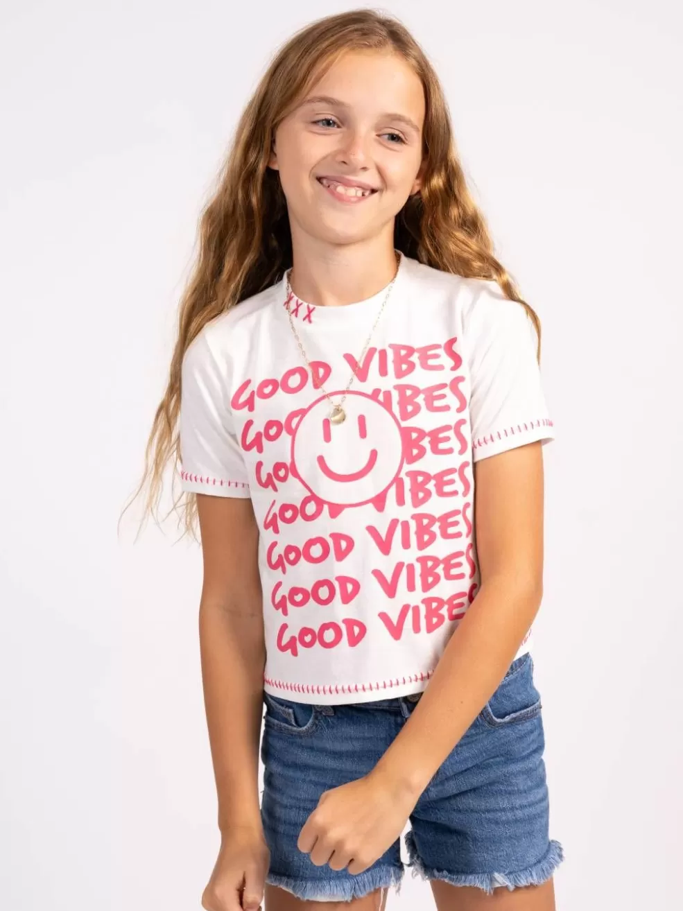 Best Sale Tara Good Vibes Graphic Tee Kids Clothing