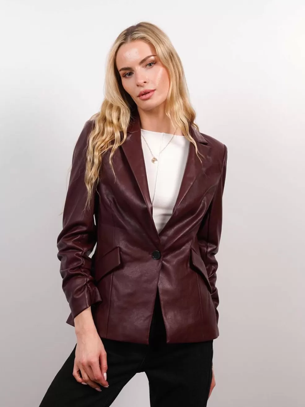 Best Wednesday Vegan Scrunch Blazer Women Jackets