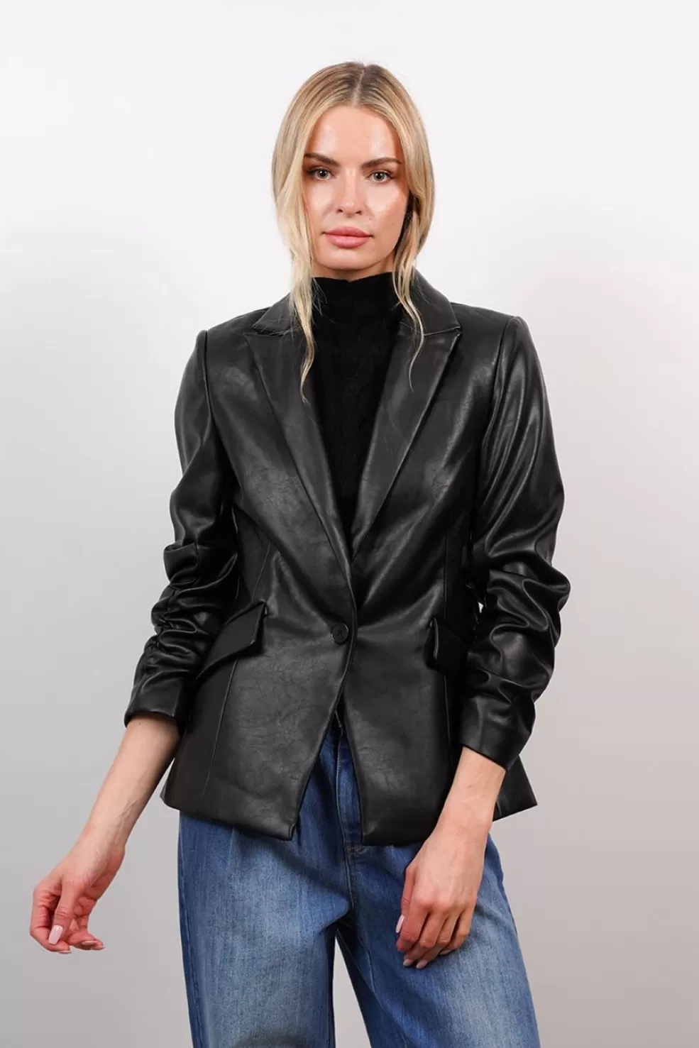 Best Wednesday Vegan Scrunch Blazer Women Jackets