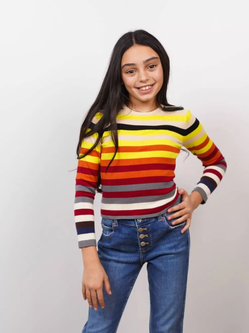 Store Willow Multicolor Stripe Sweater Kids Clothing