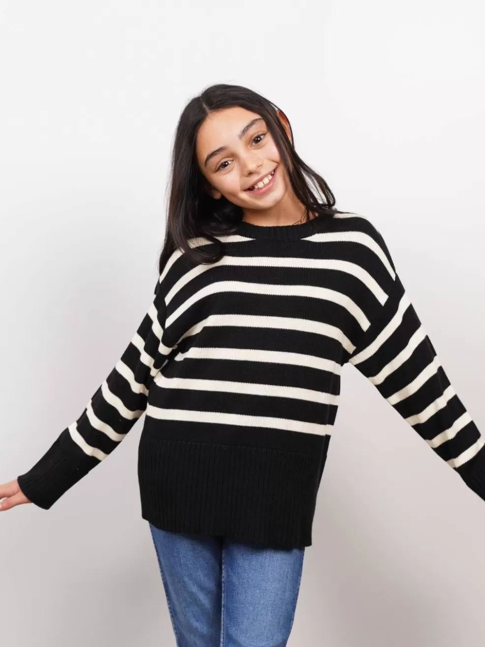 Store Willow Stripe Crewneck Sweater Kids Clothing